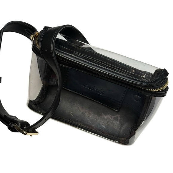 Mali & Lili Black Clear Gold Tone Zippered Adjustable Concert Festival Waist Bag - Picture 9 of 13